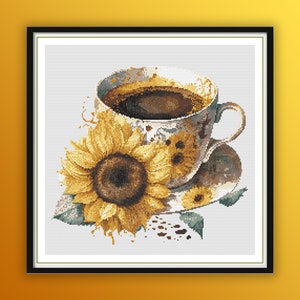 Cross-stitch Pattern Books and Coffee Cup or Tea Downloadable PDF 