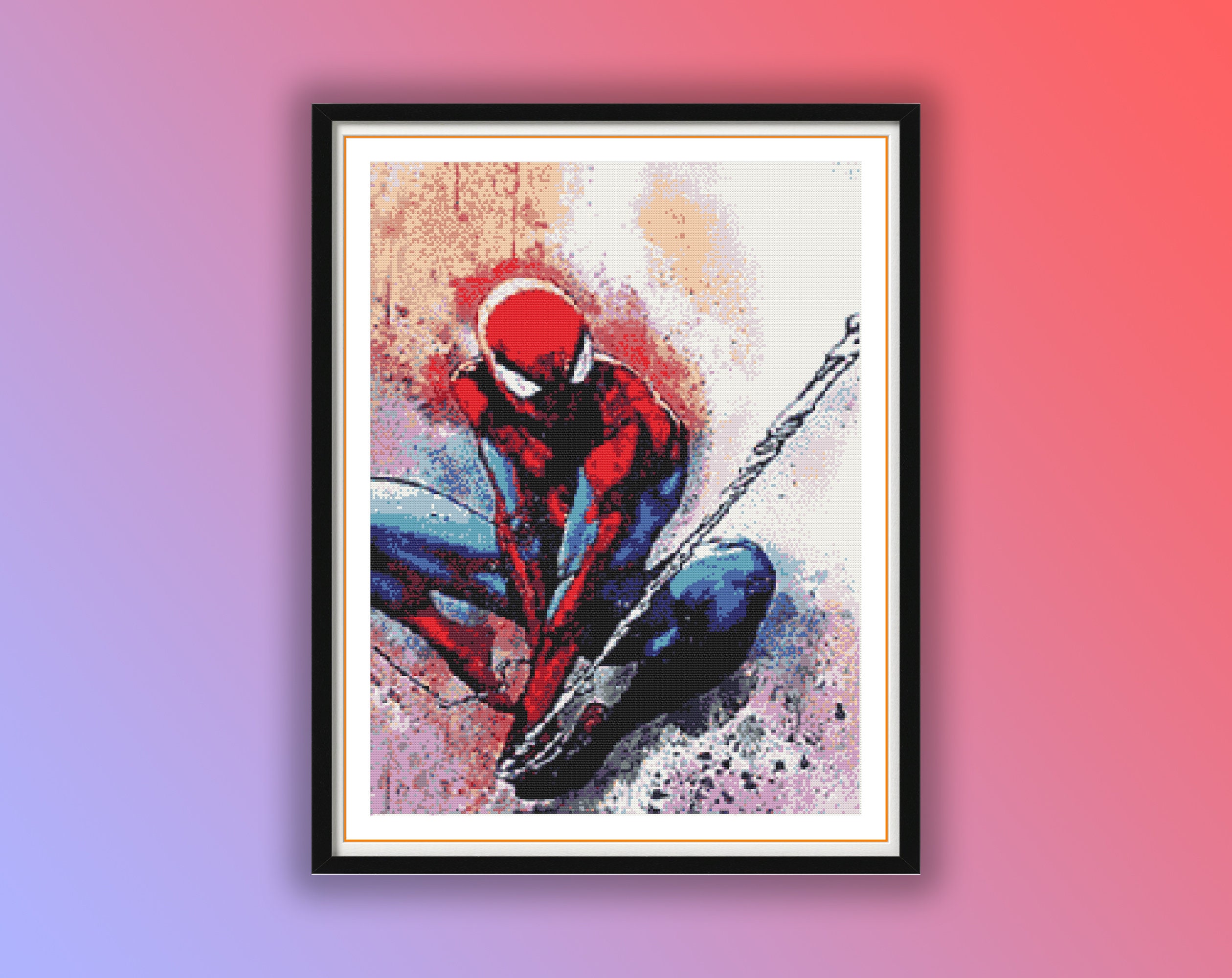 Diamond Dotz Facet Art Spider Man Web Slinger - 53 x 42cm Completed Wall  Art 