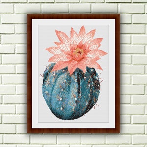 Vibrant Watercolor Cactus & Succulent Counted Cross Stitch PDF Pattern - Instant Download Chart