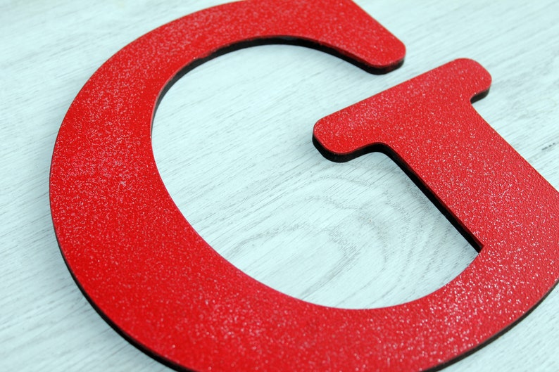 Large Wooden Letters Big Wood Letter silvery Colors Hand Etsy