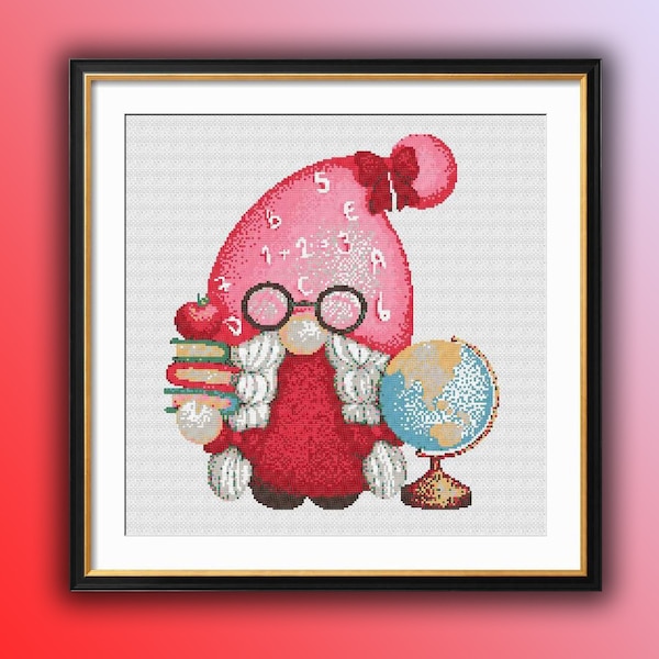 Teacher Cross Stitch Etsy