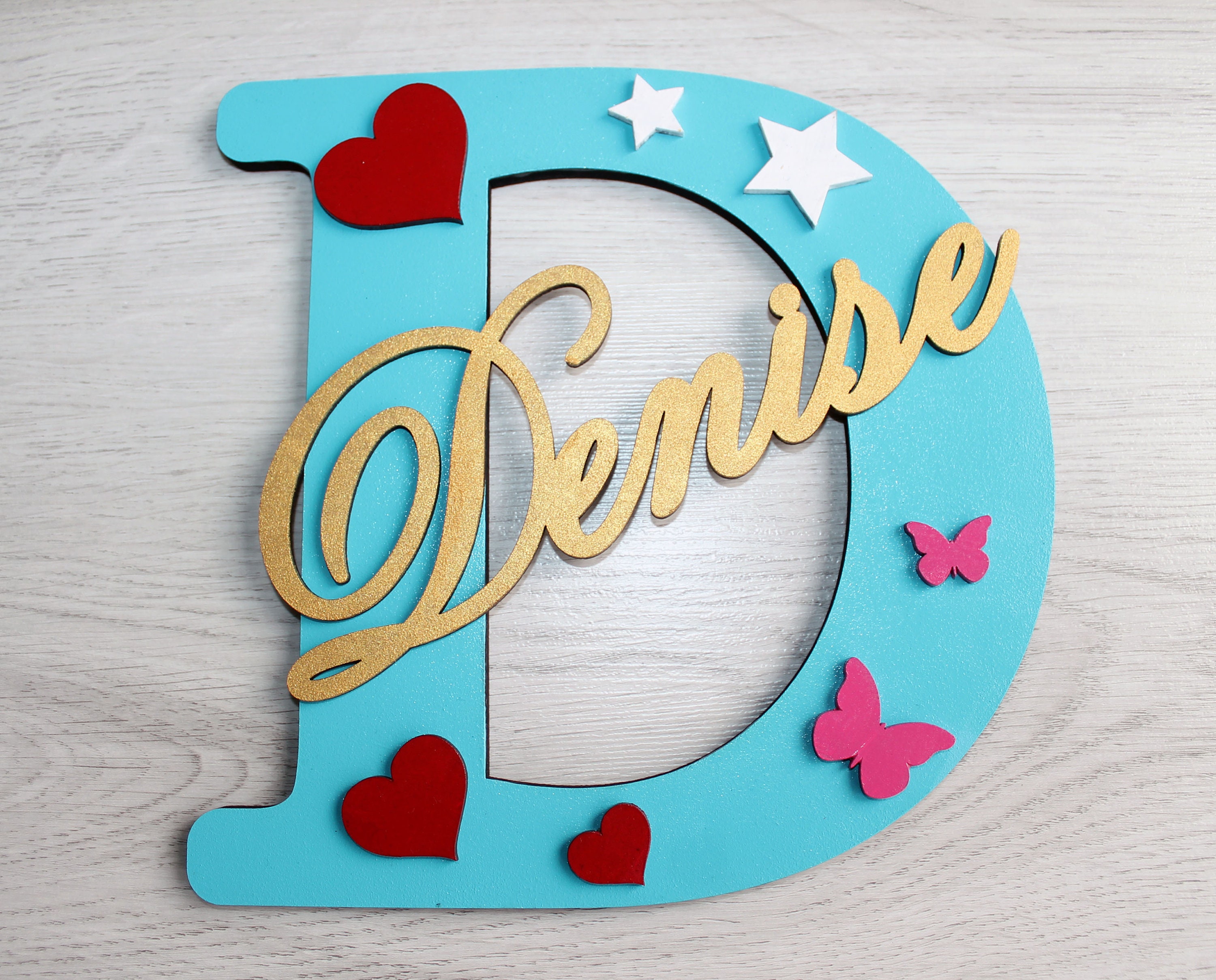 3D Personalised Baby Door Name Sign Wooden Kids Door Name Etsy