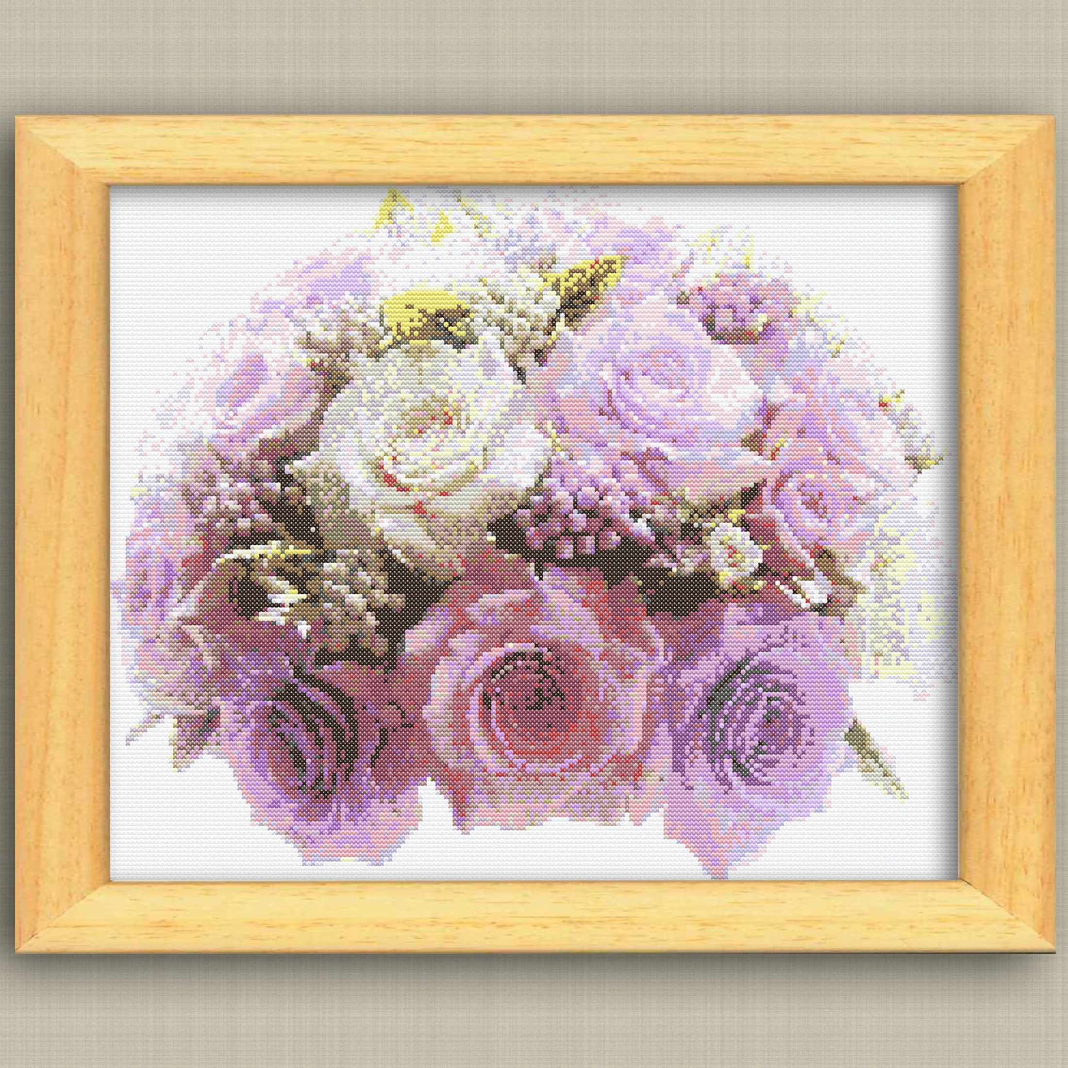 Flower Cross Stitch Pattern Bouquet Cross Stitch Flower Etsy