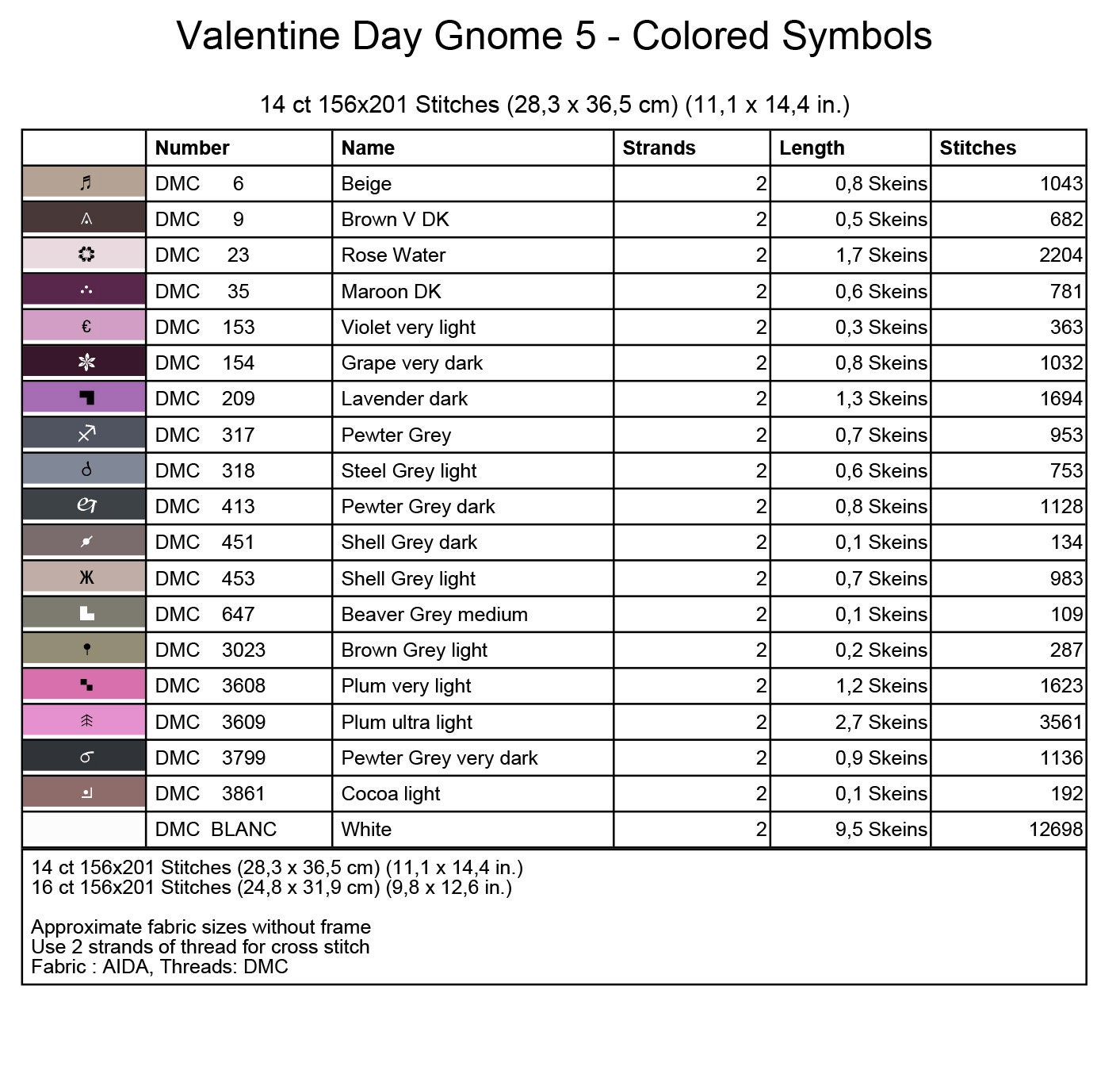Valentine Gnome Cross Stitch Pattern Valentine's Day - Etsy