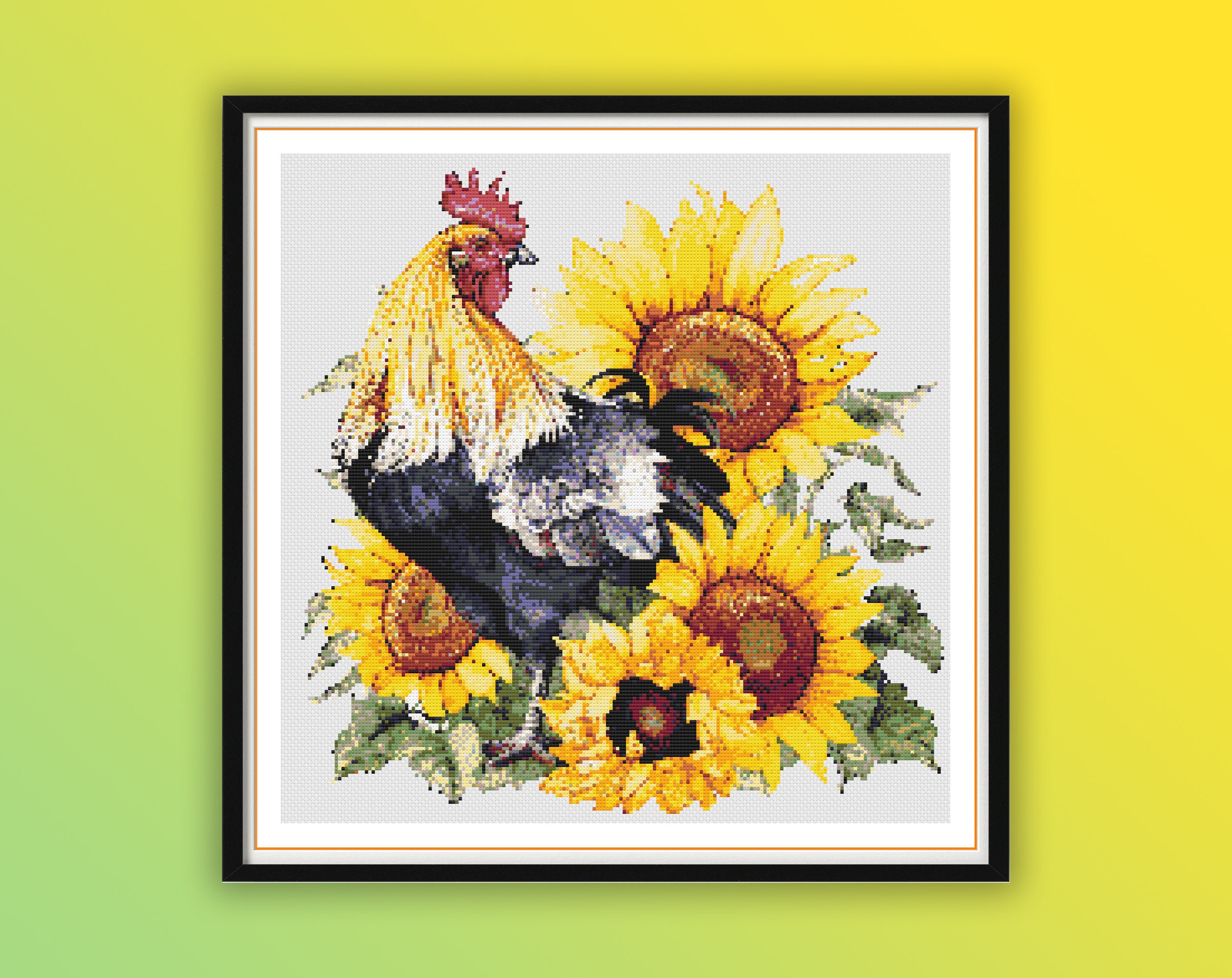 5D Diamond Painting Kits for Kids & Adult - Cock ,Hen - DIY Diamond  Painting Kits for Teens - Animal,Chicken - 5D Full Round Drill Diamond  Painting kit - for Christmas Thanksgiving