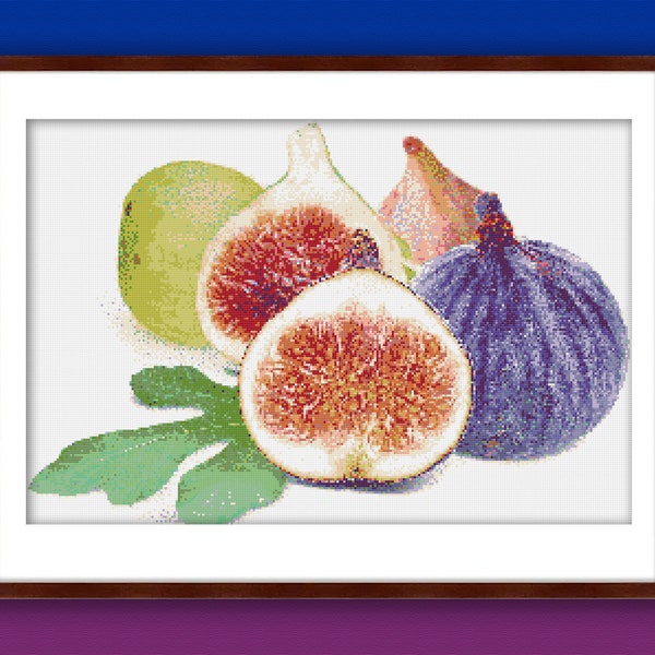 Fig Fruit PDF Cross Stitch Pattern, Fruits Cross Stitch, Fruits Basket PDF Cross Stitch Pattern, Instant Download PDF Cross Stitch Pattern