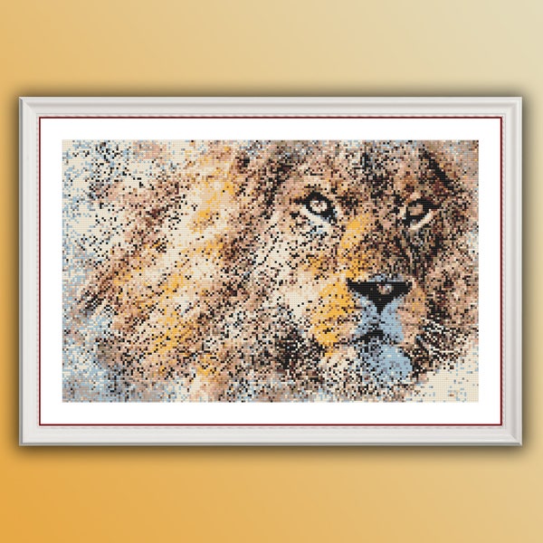 Lion Cross Stitch Etsy