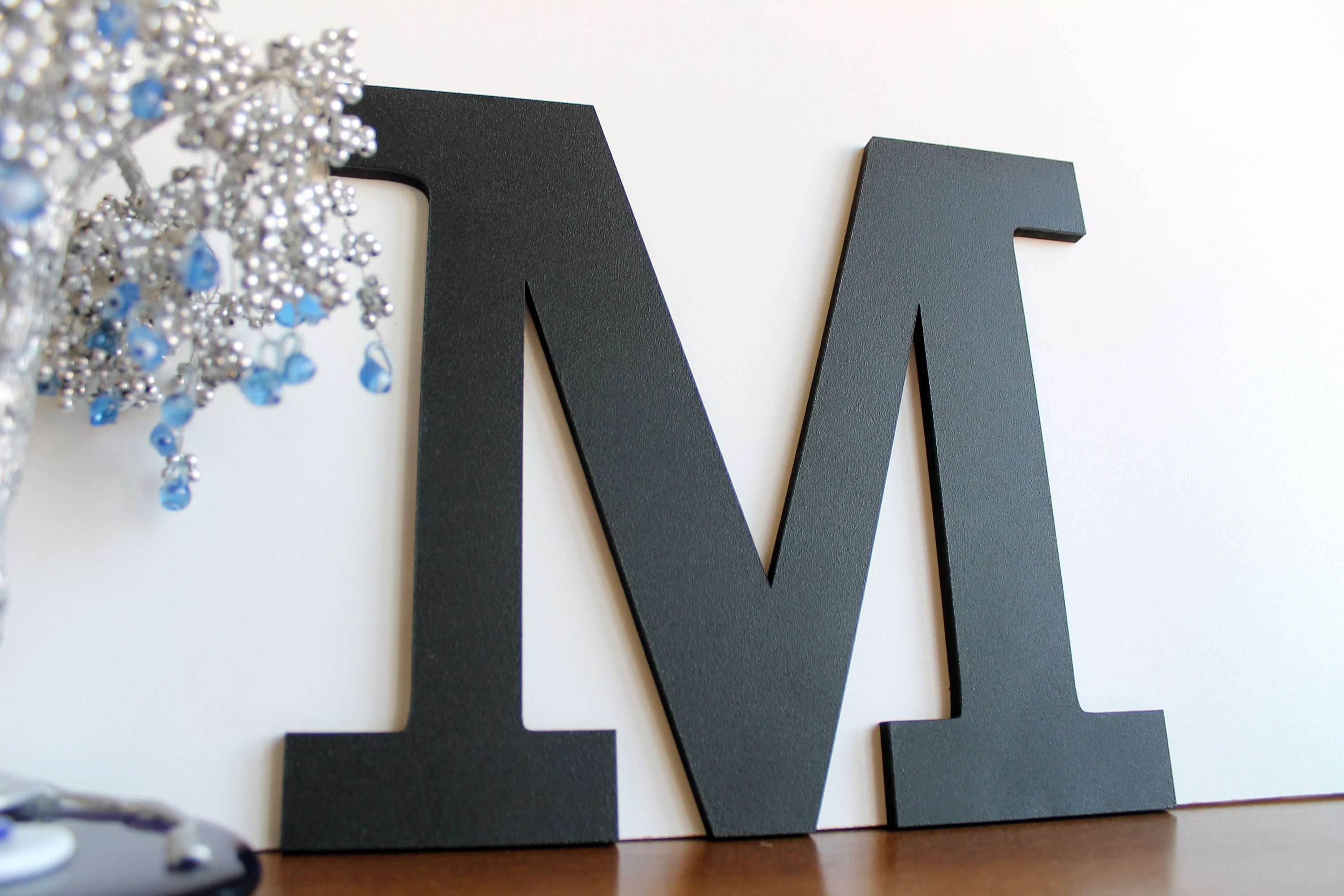 Large Wooden Letters Big Wooden Letter M Painted Etsy