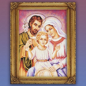 Mother of God Cross Stitch Pattern: Religious Jesus Embroidery (PDF Download)