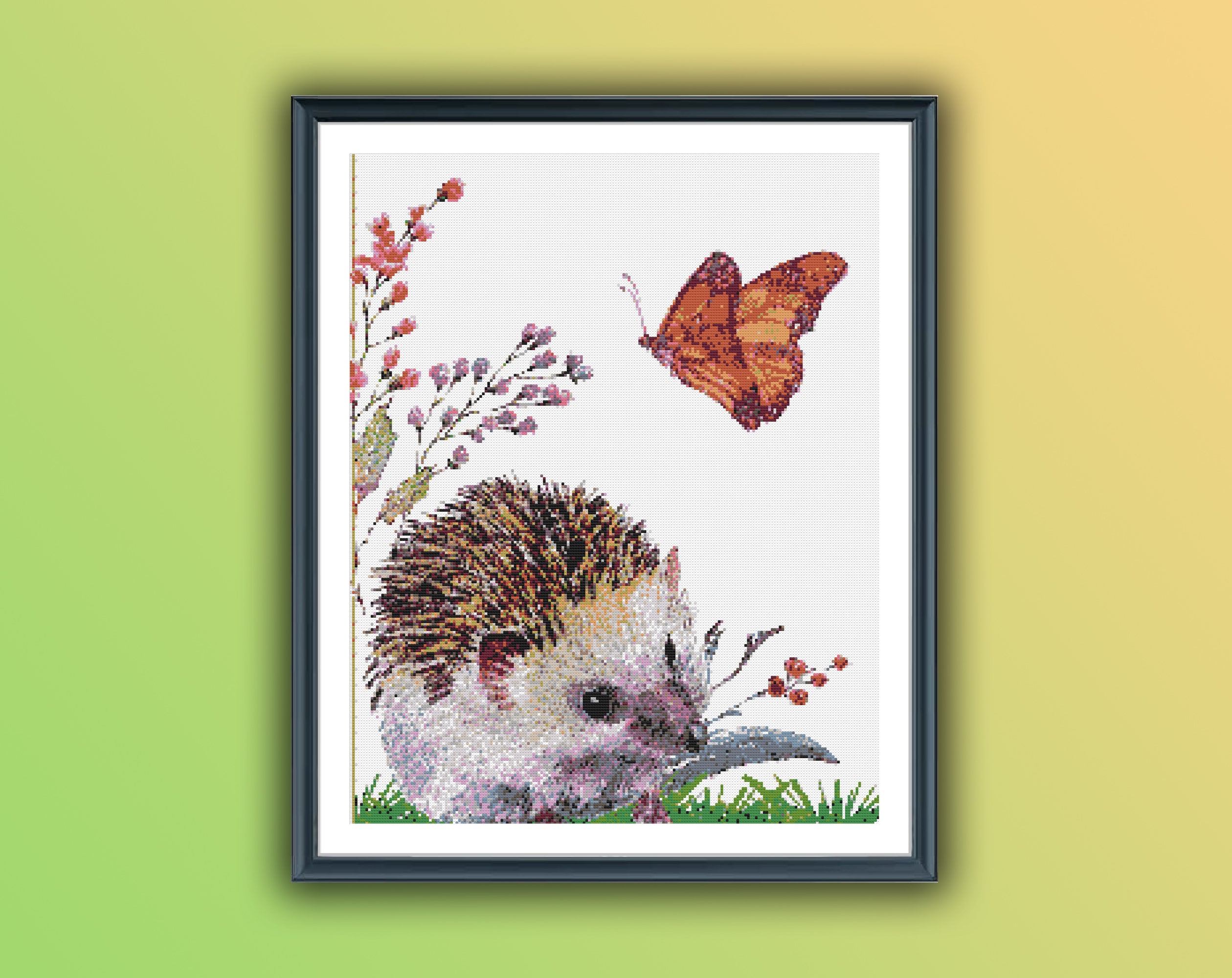 Diamond Art Kit 8x 8 Beginner Hedgehog