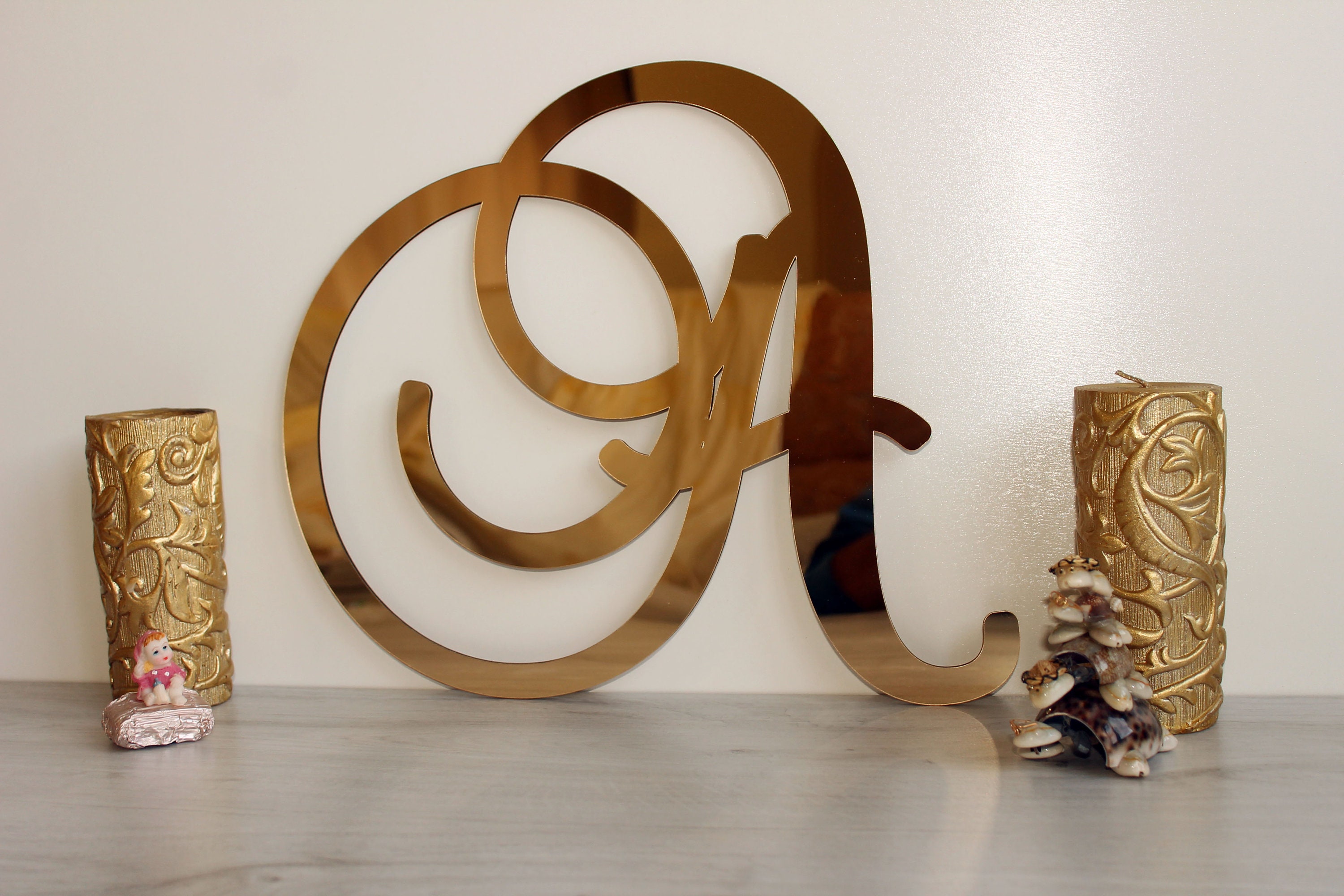 Mirror Acrylic Big Letters For Wall Wall Hanging Letter Etsy