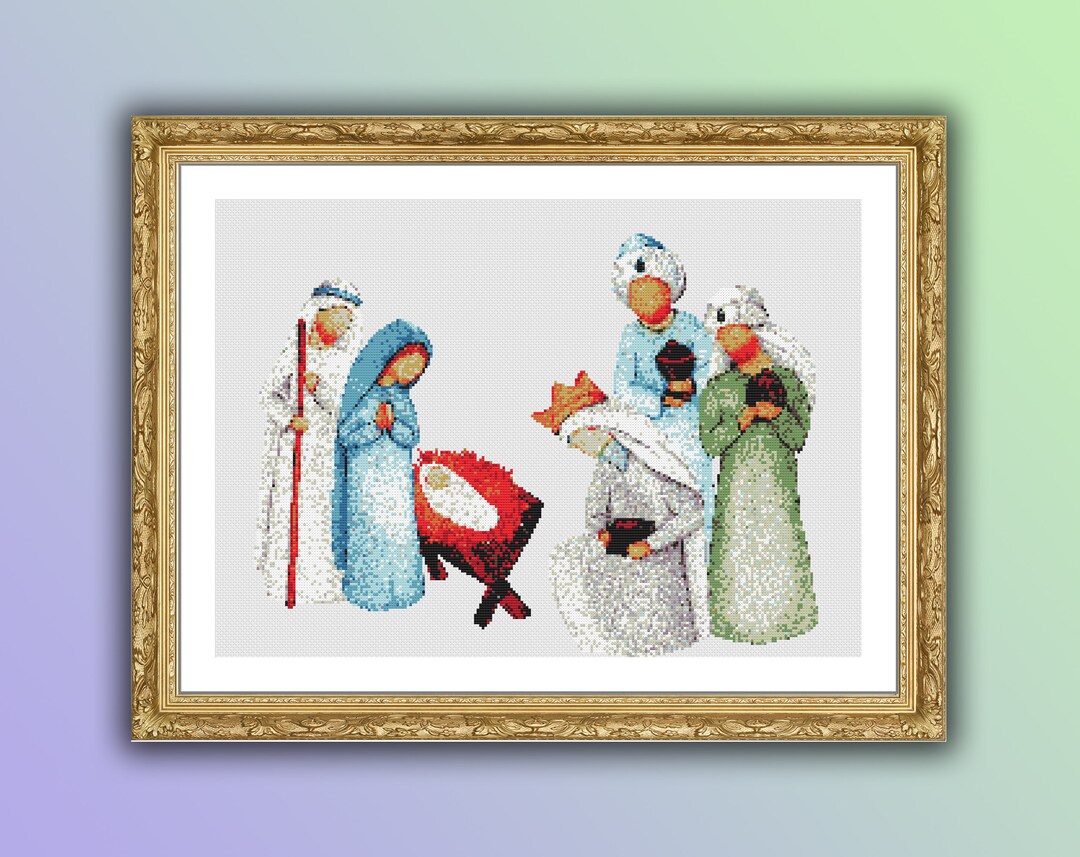 Nativity Counted Cross Stitch PDF Pattern, the Birth of Jesus ...