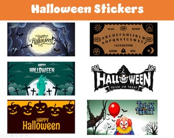 Unique Halloween Stickers for Brick tiles Perfect for Custom Builds: ouija board, creepy clown size 2 x 4 studs... get 10 of any design