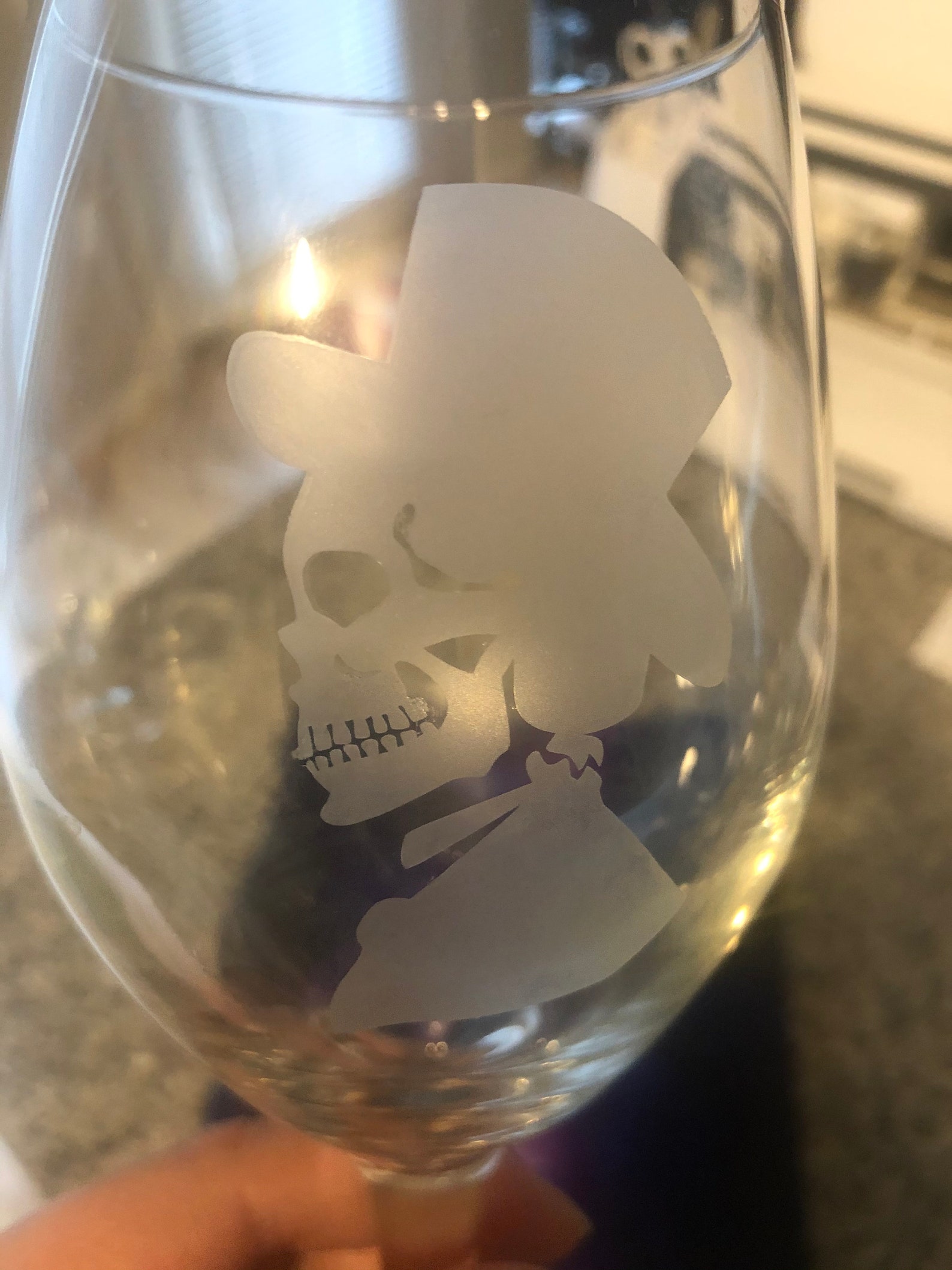 Skeleton Wine Glasses PAIR CUSTOMIZABLE Til Death Do Us Etsy