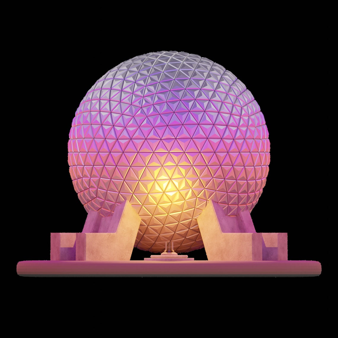 Epcot Ball Spaceship Earth 3D Model FILE Etsy