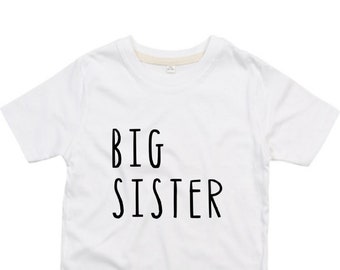 Camiseta Hermana Mayor, Pareja Look Camisas Hermanas, Regalo Navidad Chica, Anuncio Nacimiento, Atuendo Familiar