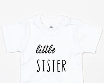 Camiseta Hermanita, Pareja Look Camisas Hermanas, Regalo Navidad Baby Girl, Anuncio Nacimiento, Atuendo Familiar