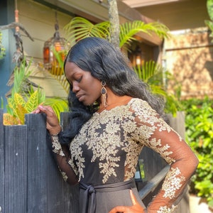 Embroidered Off shoulder Jump Suit