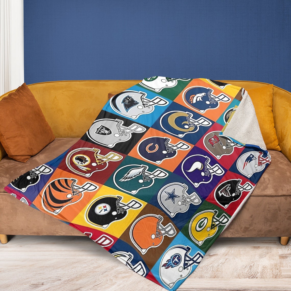 NFL USA Throw Fleece Blanket Gift For The National Football Etsy