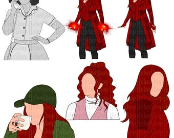 Wanda Maximoff png svg dxf sticker scarlet witch dxf svg png sticker