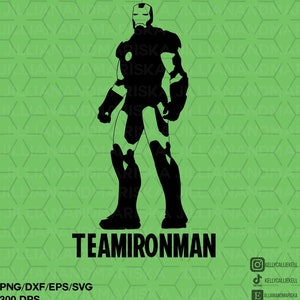 Team Iron Man cut svg, eps, dxf, png, Iron Man digital download, The Avengers
