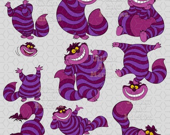 striped smiling cat svg, layered svg bundle, png, digital download