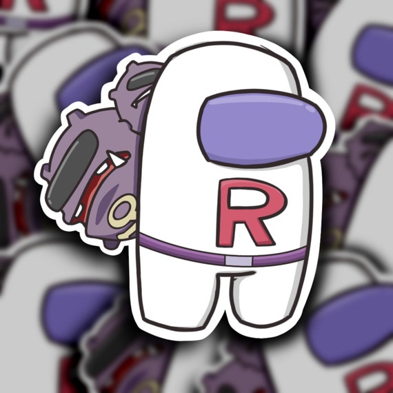 Among Us X Pokemon James Team Rocket Vinyl Sticker Etsy