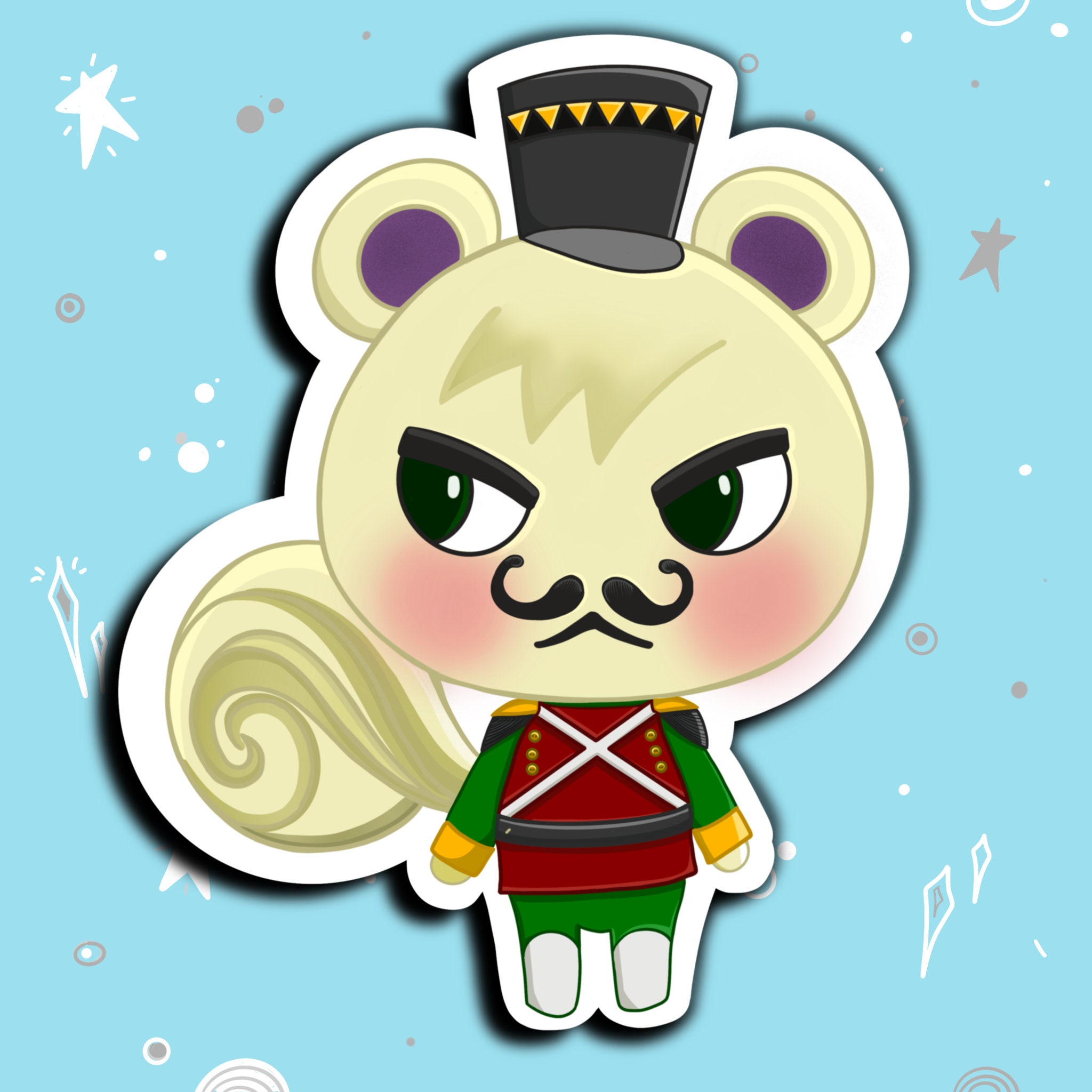 Animal Crossing Marshall Cascanueces Pegatina | Etsy España