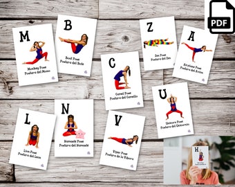 Downloadable Super Yogis Yoga Alphabet Deck and Coloring Cards