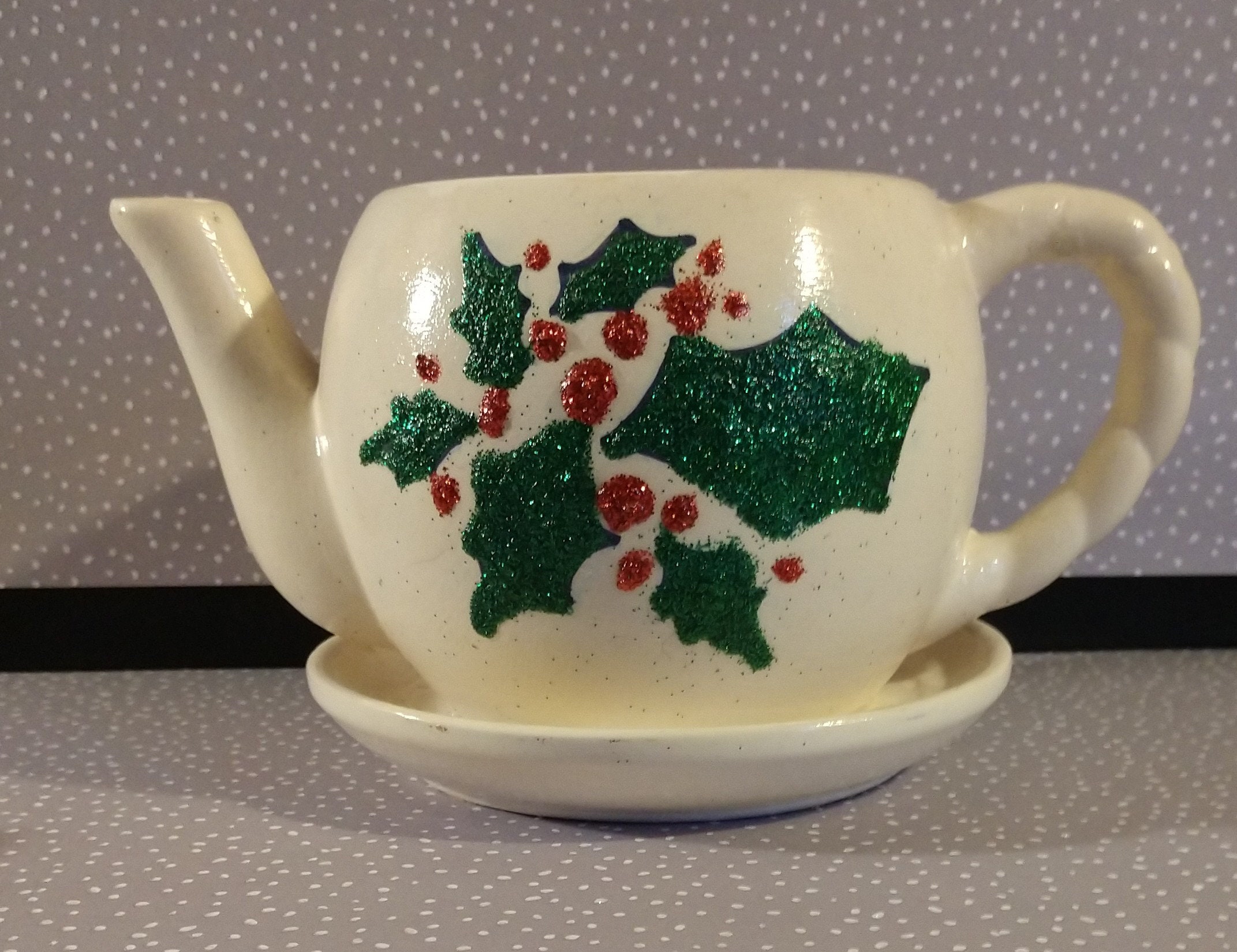 Winter holiday Teapot Planter Etsy