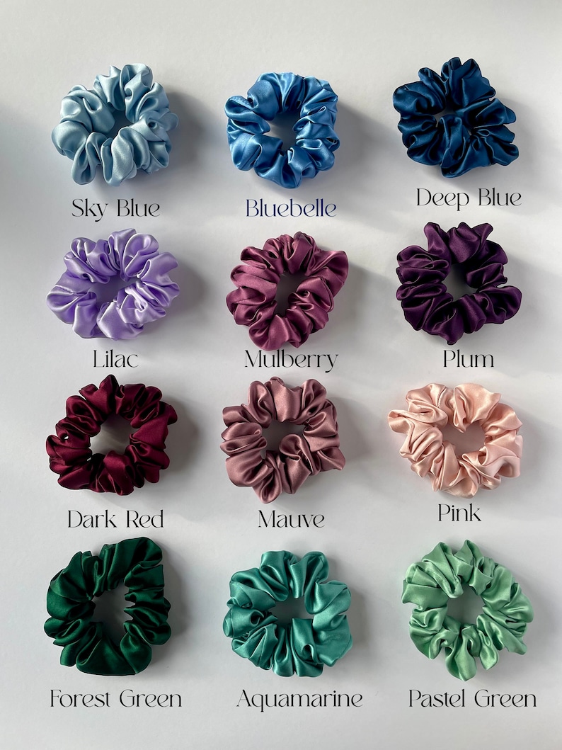 Mulberry silk scrunchies 19 momme. Beautiful gift for her image 2