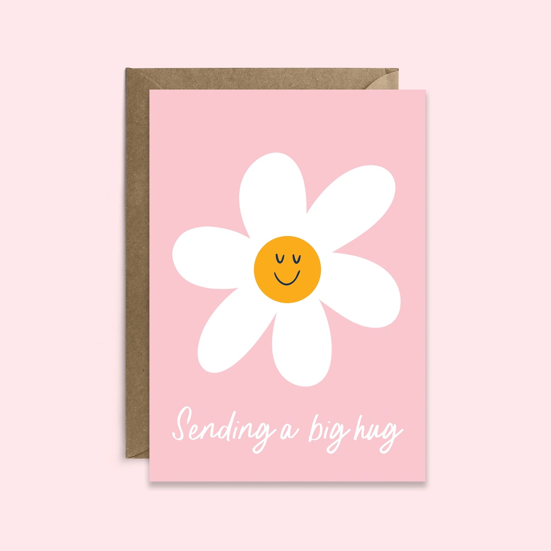 Sending Hugs Daisy Card: Thinking of You Card - Etsy Canada