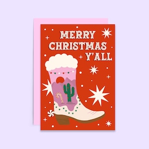 Joyeux Noël carte postale de Zazzle.be Liste d'envies Vous avez des idées ? de Noël de bottes de cowboy de Zazzle.be Liste d'envies Vous avez des idées ? pour les Fêtes de cow-girl occidentale | Cartes de Noël de cow-boy | Cartes de voeux de Noël
