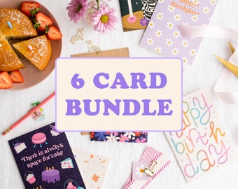 6 Card Birthday Bundle | Choose from any of the cards in my range