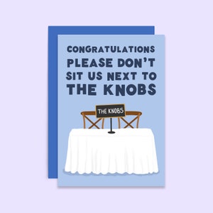 Funny Engagement Card | Humour Wedding Card | Wedding Sitting Arrangement