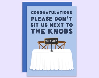 Funny Engagement Card | Humour Wedding Card | Wedding Sitting Arrangement