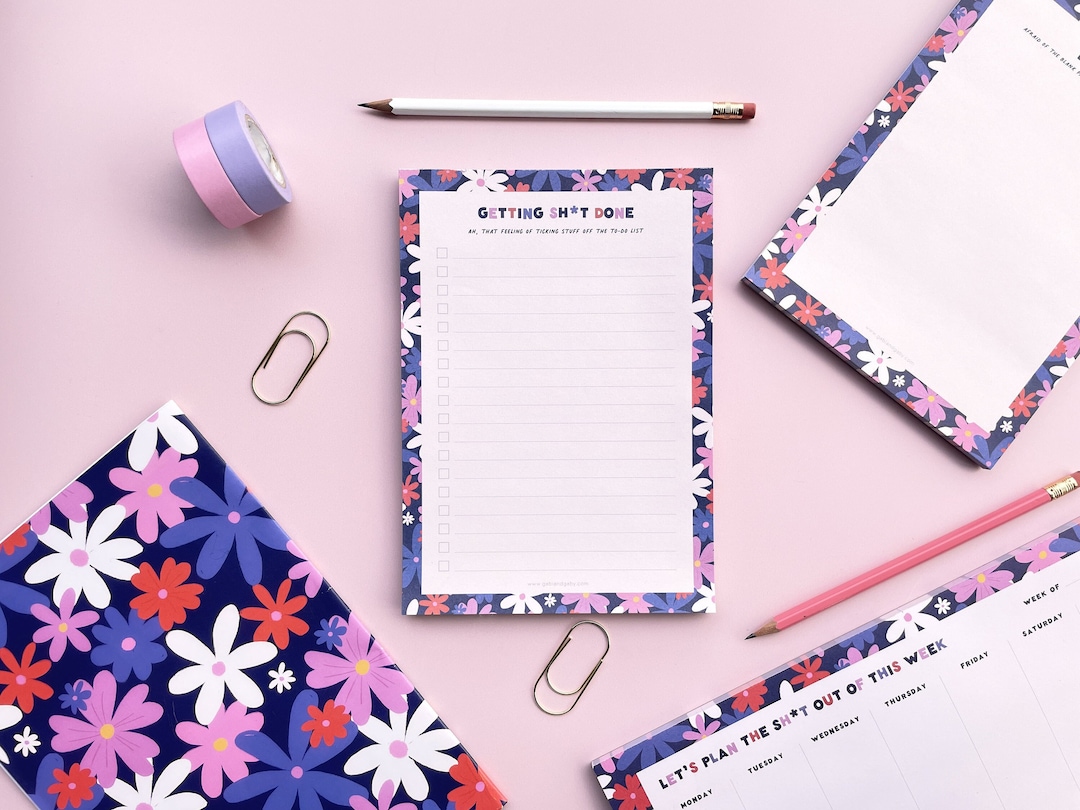 Floral to Do List Notepad | A5 Tear-off Planner - Etsy