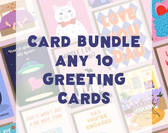 Lot de cartes à mélanger et assortir | Toute offre de lot de 10 cartes | Achat en gros de cartes de vœux | Cartes d'anniversaire