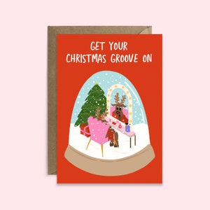 Rudolph Snow Globe Christmas Card | Funny Holiday Card