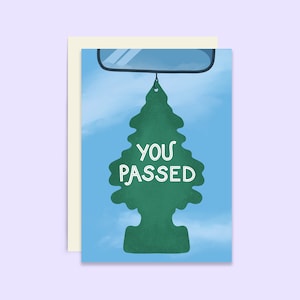 You Passed Driving Test Card: Magic Tree Congratulations