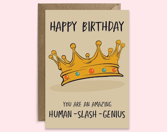 Joyeux anniversaire - Vous êtes un incroyable génie de la coupe humaine | Carte d'anniversaire drôle | Brooklyn 99 | Jacques et Amy
