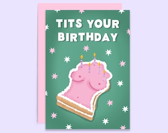 Funny Boob Cake Birthday Card | Sister, Best Friend
