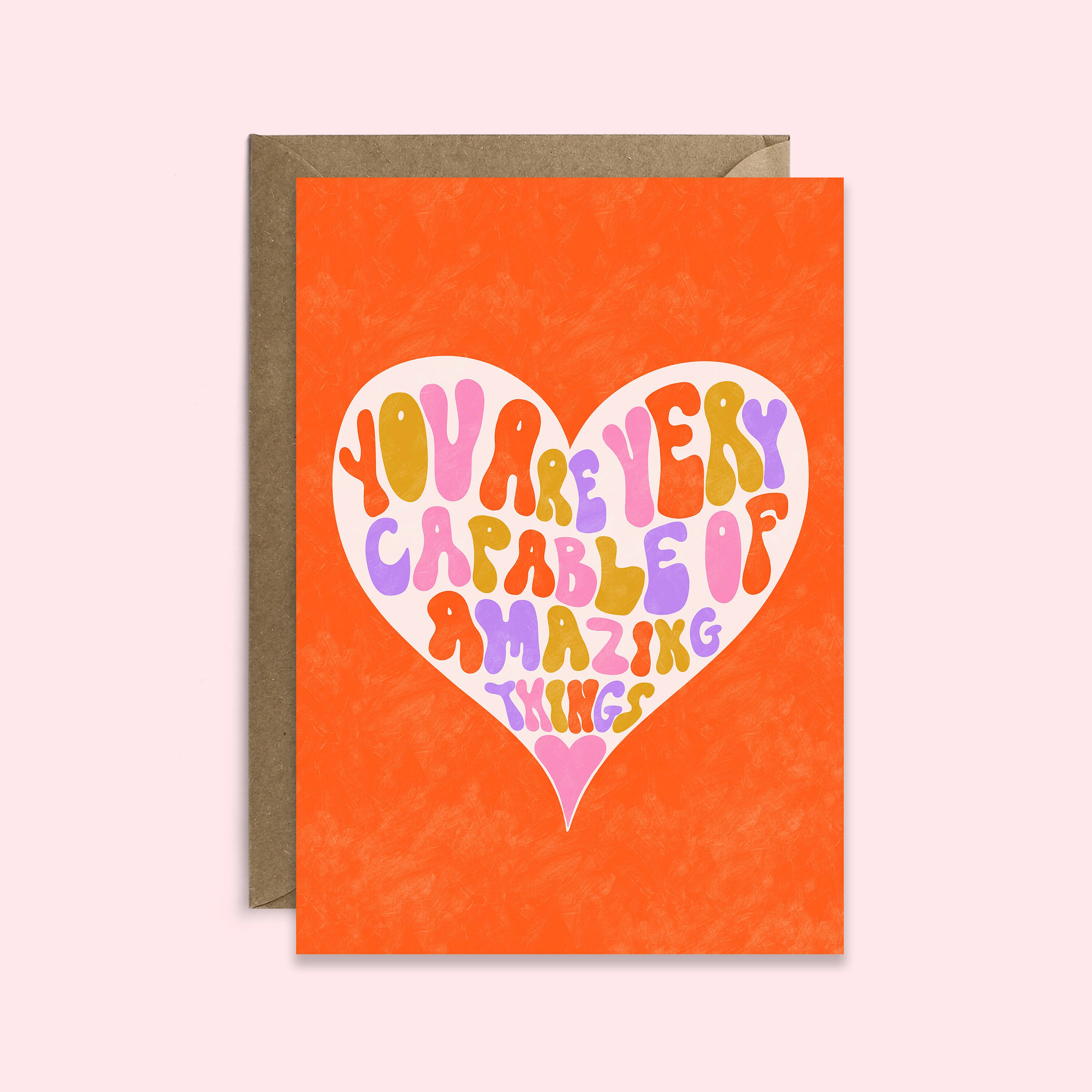 You're Very Capable of Amazing Things | Good Luck Card | Positivi…