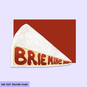 Saint-Valentin de mine de brie | d'anniversaire d'amant de fromage | Carte d'amour pour elle | Carte d'anniversaire pour lui