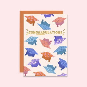Congradulations Graduation Card For Her Funny University Graduation Hats Card image 1