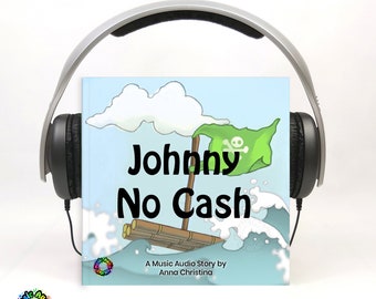 Johnny No Cash-muziekaudioboek voor kinderen: piratenavontuur (digitale mp)