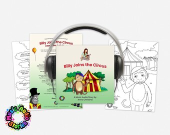 Music Audiobook | Printables | Sing-along Song | Interactive Learning | Guide Page | Colouring In | Kids Fun Gift | Billy Joins the Circus