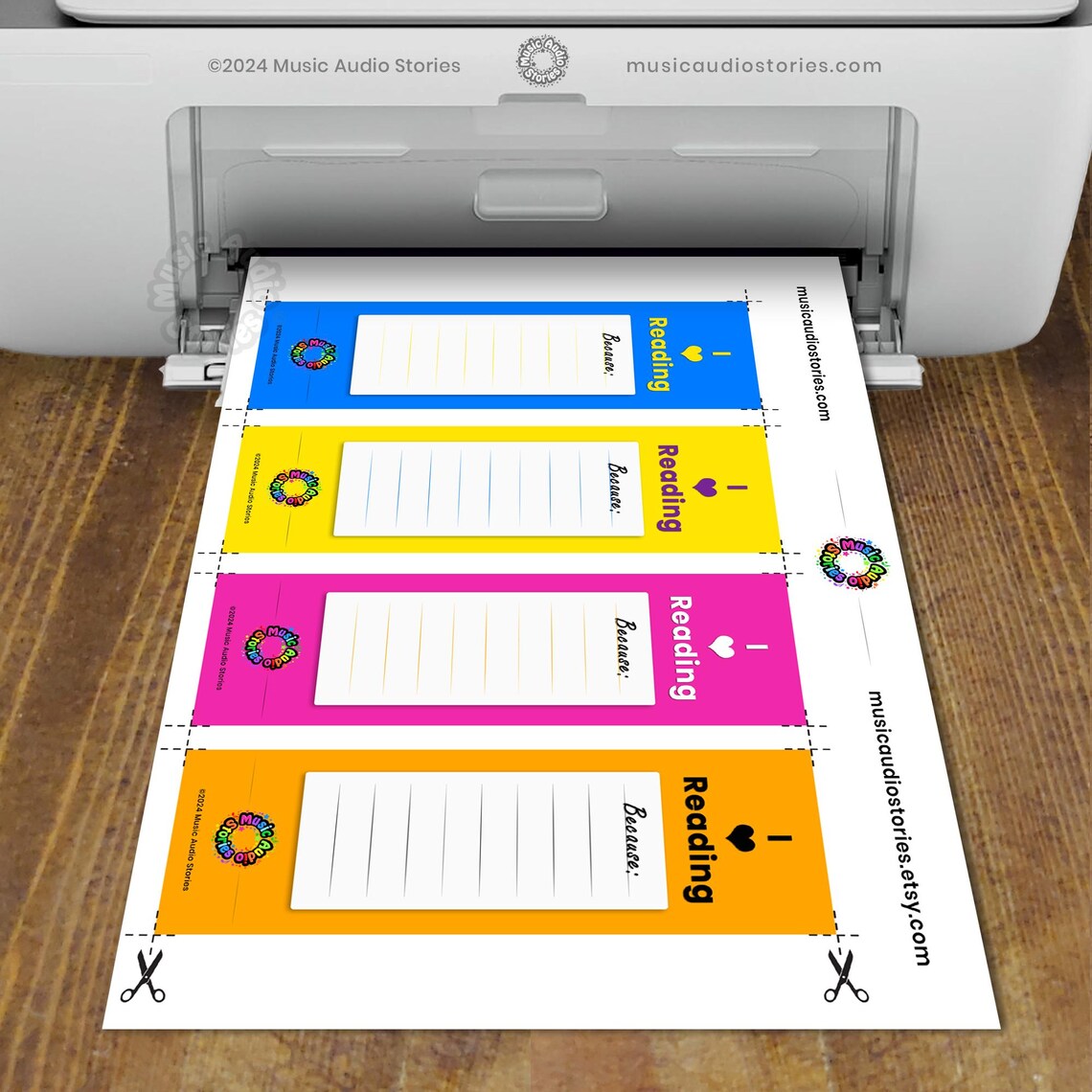 Printable 'I Love Reading' Bookmarks: Write-on Gift Set (digital ...