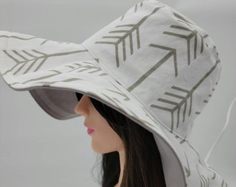 Sun Hat / packable wide Brim hat/washable hat/ Reversible floppy Hat/ beach hat.