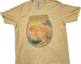 Camiseta vintage de Nintendo Donkey Kong de los años 80 para adultos